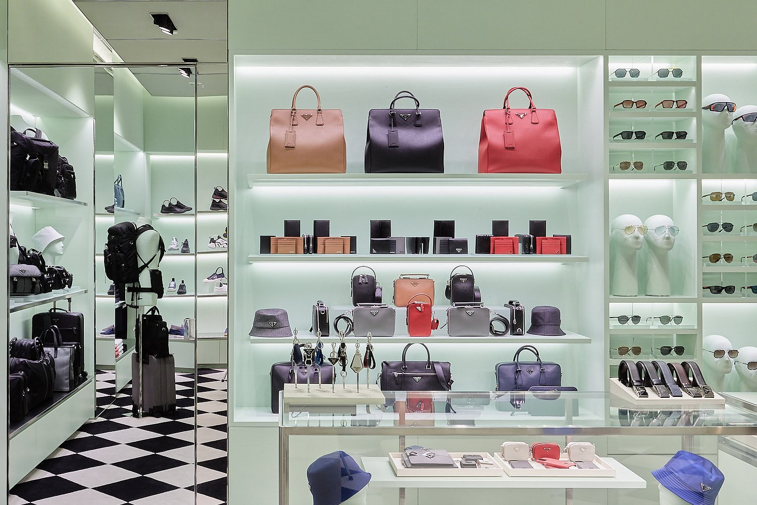 Luxury Interiors photography for Prada at Heathrow by Josh Caius