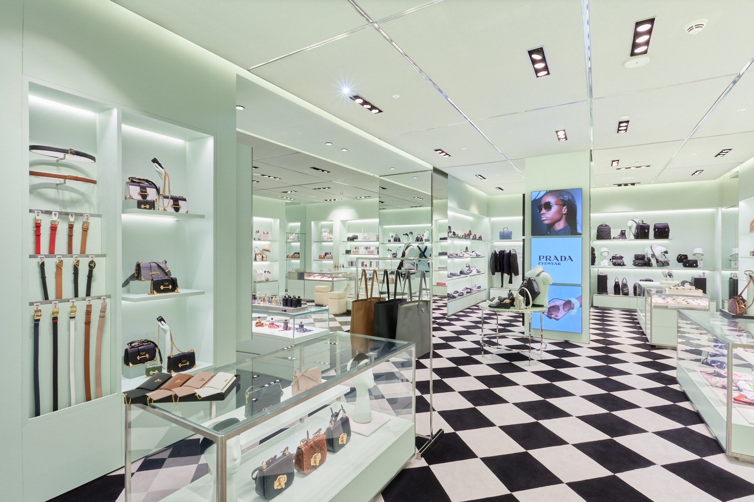 Luxury Interiors photography for Prada at Heathrow by Josh Caius