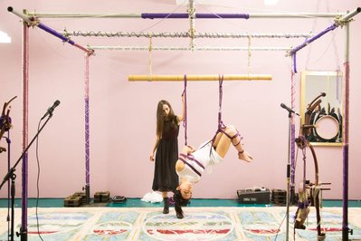 Performance art photographer Josh Caius, photographing live art at David Roberts Art Foundation 