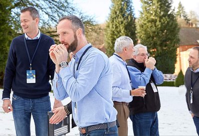 Corporate team building exercise photography outdoors by Josh Caius