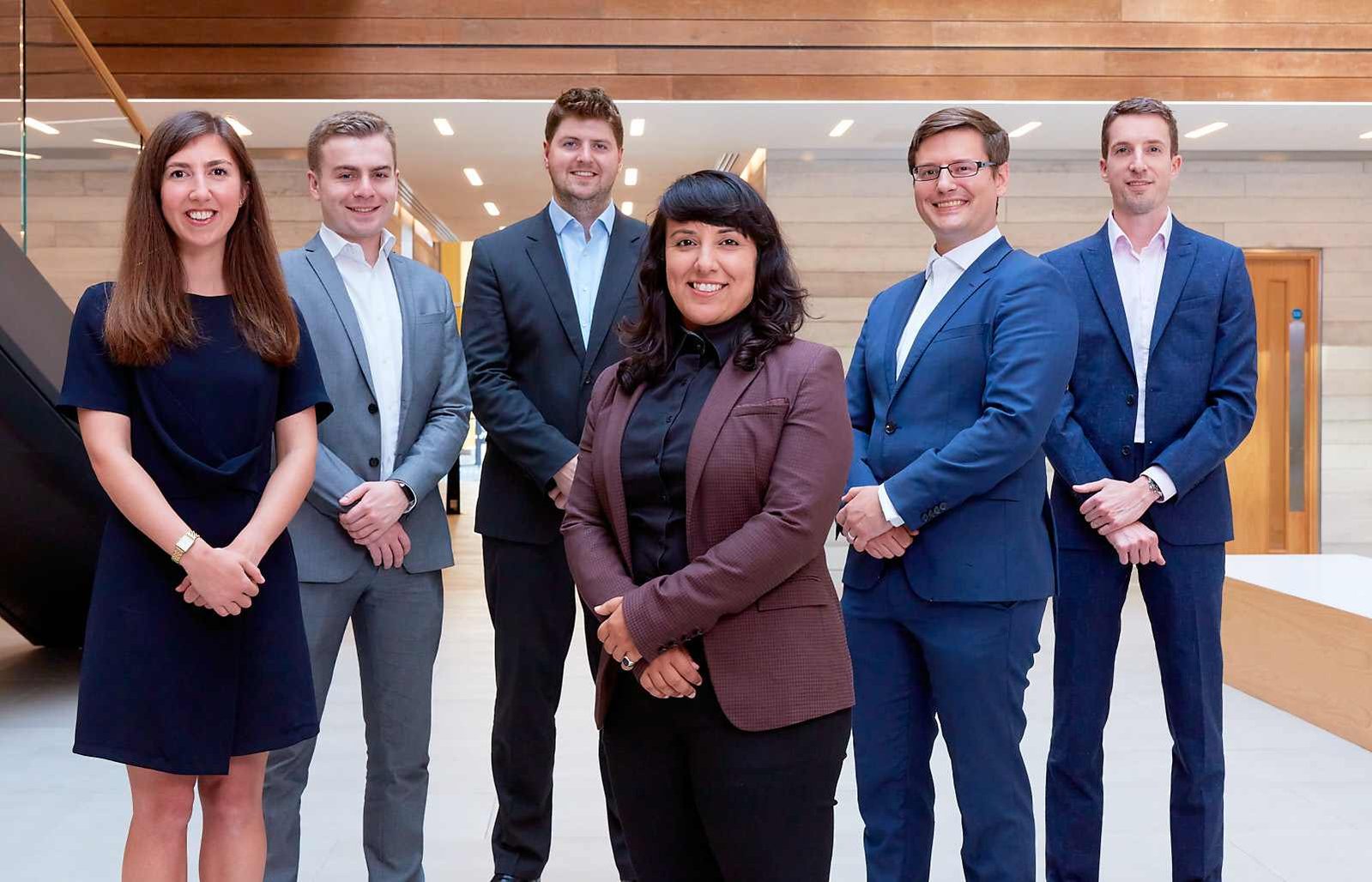 A professional group photo for a business in London