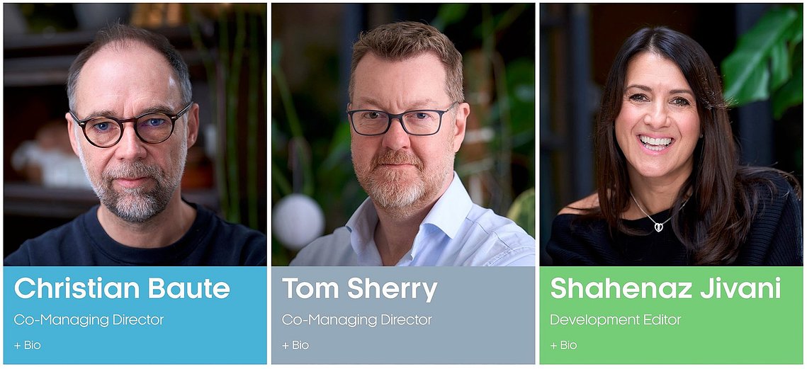 How to use headshots on a corporate website. Taken by Josh Caius for media company Headline Pictures.