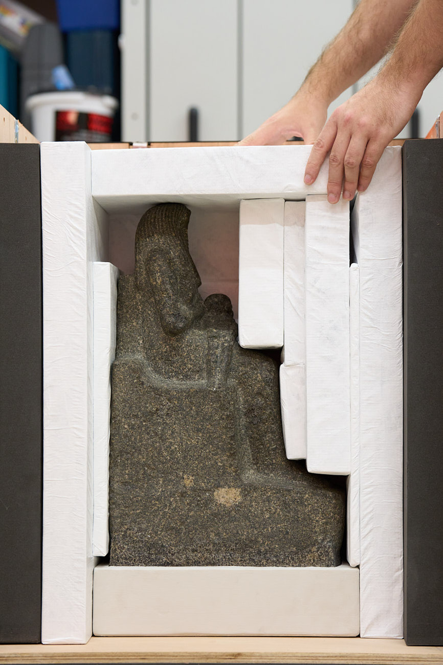 Photography of the storage room at The British Museum