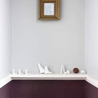 Overview of photo studio space available for daily rental with gear, lighting, grip, tethering station. Bathroom.