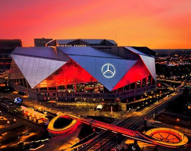 Mercedes Benz Stadium Aerial Photo. Atlanta, Ga
