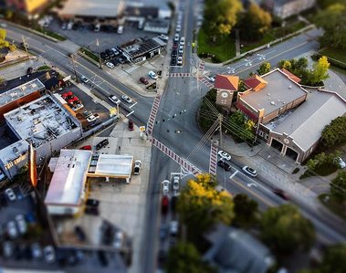 Athens, Georgia Aerial Photography. Little 5 Points Athens, Ga