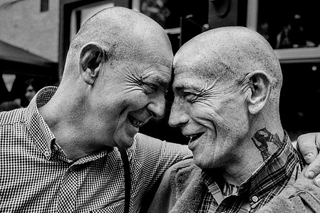 Photograph from Matthew Fleming's 'Mods' (2020) series. Taken at the Ribble Valley Mod Weekender (also known as the Clitheroe Scooter Festival/Rally), Clitheroe, Lancashire. Taken with Ilford HP5 35mm film. 