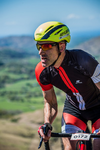 A cyclist scales Hardknott Pass, during the Fred Whitton Challenge. Photo by Matthew Fleming, Lancashire. 