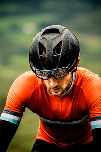 A cyclist scales Hardknott Pass, during the Fred Whitton Challenge. Photo by Matthew Fleming, Lancashire. 