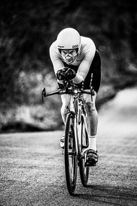 A cyclist riding on Paythorne Moor, during the 2022 Bolton-by-Bowland TT. Photo by Matthew Fleming, Lancashire. 