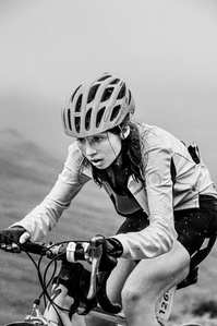 A cyclist scales Hardknott Pass, during the 2021 Fred Whitton Challenge. Photo by Matthew Fleming, Lancashire. 