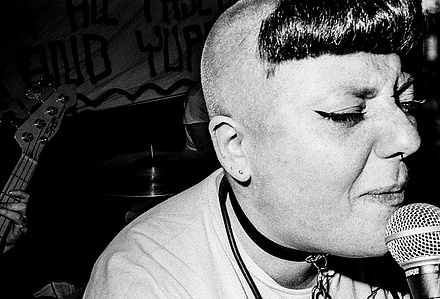 PINKGRIP performing live at The Beehive, London. Photograph by Matthew Fleming. Shot with Leica M6 and Ilford HP5.