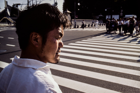 Feet stroll quickly by in Omotesando Hills, Harajuku, Tokyo.
Photograph from the series Forbidden Colours by Matthew James Fleming. Taken with a Leica M6 Fuji Velvia 50.