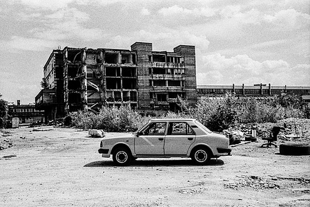 Photograph by Matthew James Fleming from the Journal : Number 4 Samizdat. Taken with Ilford HP5 35mm film in Bratislava, Slovakia.
