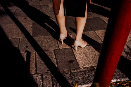 Feet stroll quickly by in Omotesando Hills, Harajuku, Tokyo.
Photograph from the series Forbidden Colours by Matthew James Fleming. Taken with a Leica M6 Fuji Velvia 50.