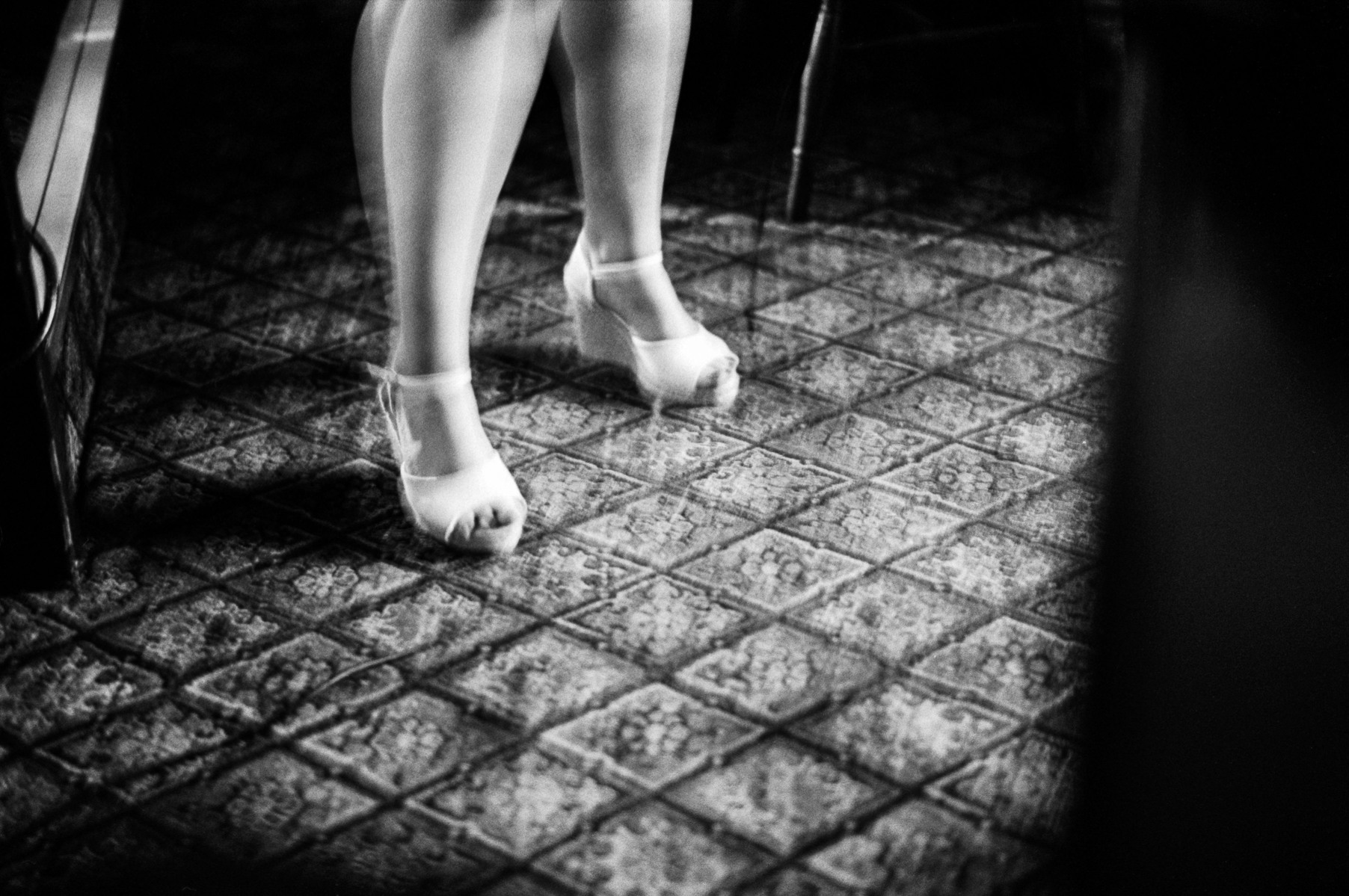 Dancing at the Brown Cow Karaoke, Clitheroe, 2015. Photographed by Matthew Fleming on 35mm Ilford HP5 film with a Leica M6.