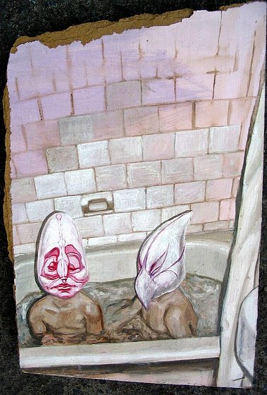 kathleen weldon, painting, bathmasks