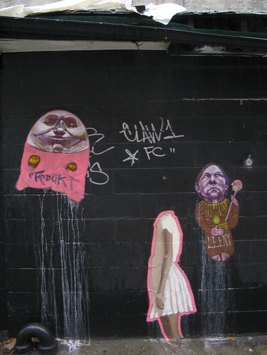 kathleen weldon, street art, wheat paste, leeny, giver, produkt
