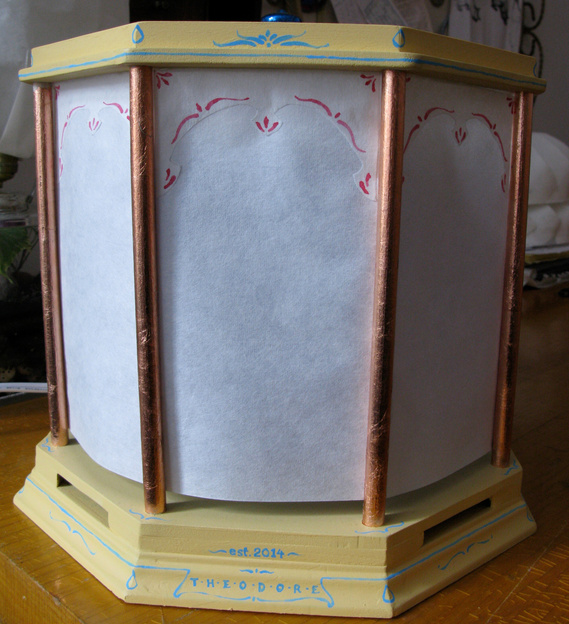 kathleen weldon, lamp, carrousel, magic spinning lamp, spinning lamp, rotating lamp