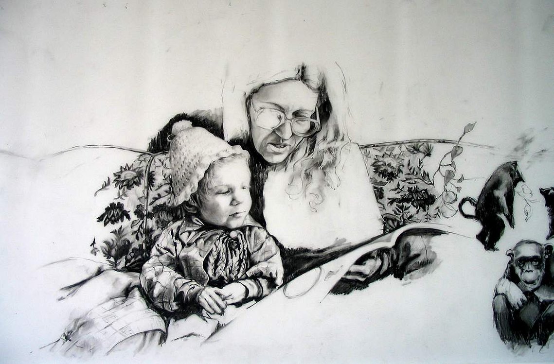 kathleen weldon, drawing, storytime detail