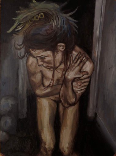 kathleen weldon, painting, self-portrait
