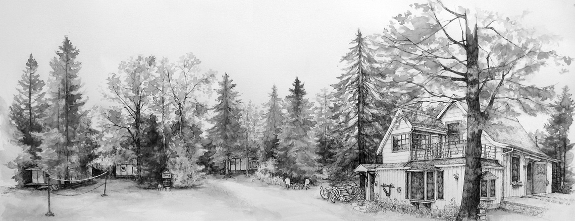 kathleen weldon, illustration, gardencourt, mcgarrigle, saint sauveur des monts