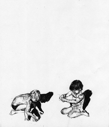 kathleen weldon, drawing, beach