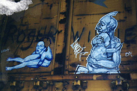 kathleen weldon, street art, oil bar, train, boxcar, leeny, produkt