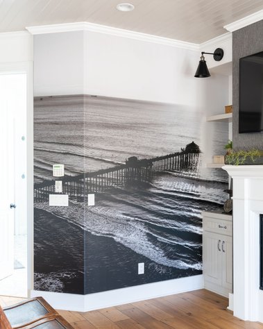 Huntington Beach Pier Mural Wallpaper, Jasmine Roth