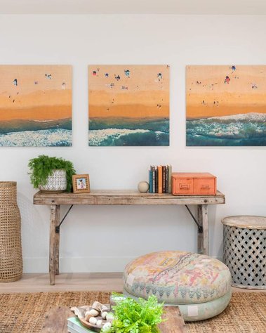 Wood Wall Art Beach Scene, Jasmine Roth, Help I Wrecked My Home