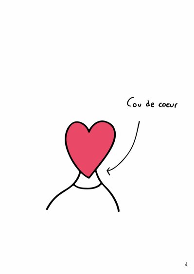 Illustration de David Décamps alias Deydai représentant un cœur à la place d'une tête.