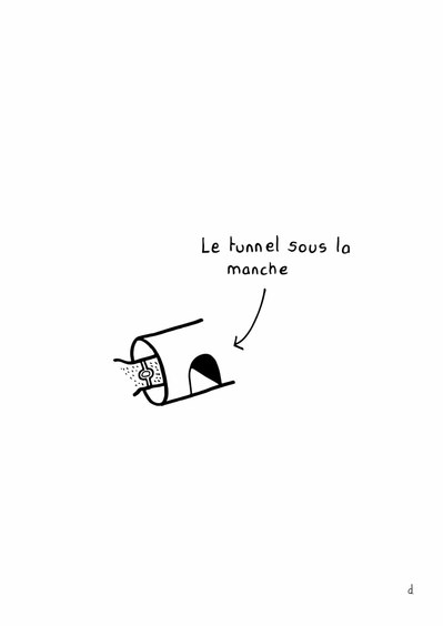 Illustration de David Décamps alias Deydai représentant un tunnel sous une manche.