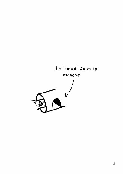Illustration de David Décamps alias Deydai représentant un tunnel sous une manche.