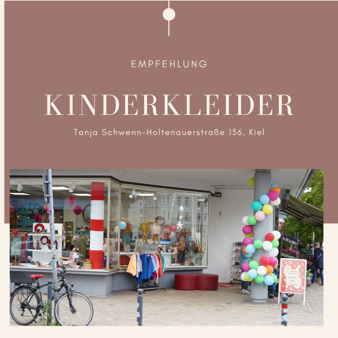 Außenansicht vom Kinderkleider-Laden von Tanja Schwenn in Kiel.