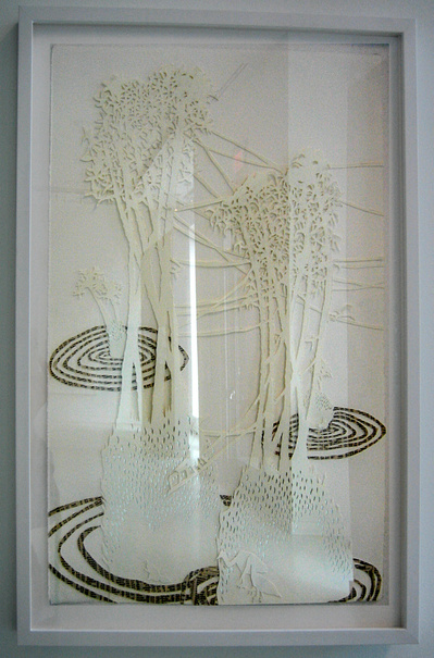 Safe Havens
Cut paper and newsprint