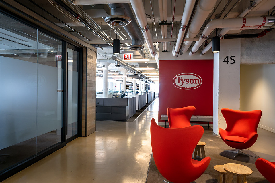 Architectural interior of a corporate space