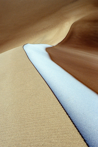Frost on a Sand Dune ledge at the Great Sand Dunes National Park, CO