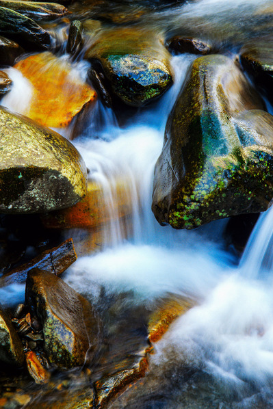 Pebbles in a brook in the Smoky Mountains National Park, TN
