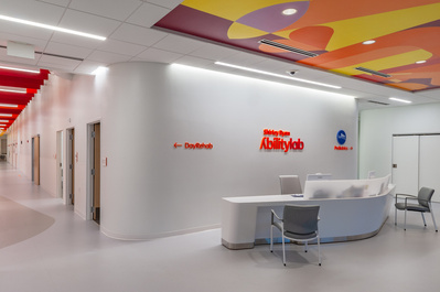A modern physical rehabilitation lab designed in a contemporary style