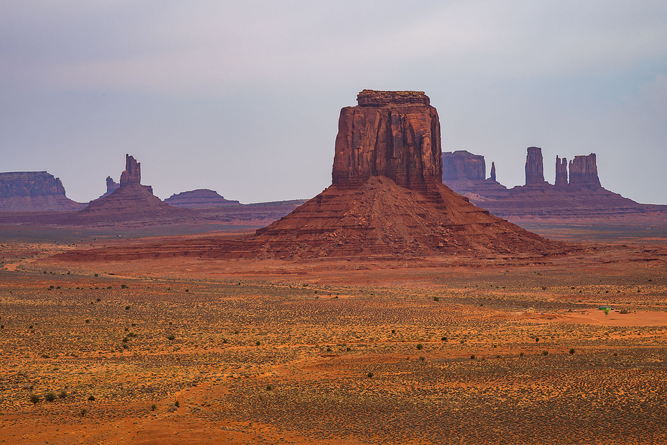 Landscape view of majestic Monument Valley, UT