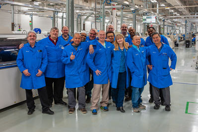 Award winning team of engineers in an electronics manufacturing facility