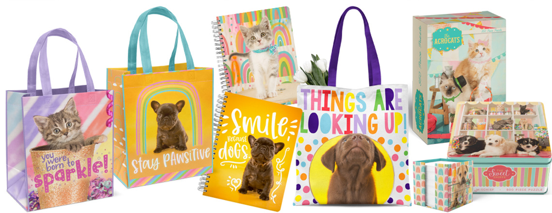 The colorful and engaging pet photography of UTurn Studios has been featured on many products available around the world. To license images for your own products, please contact MHS Licensing. From greeting cards to throw blankets - these adorable animals