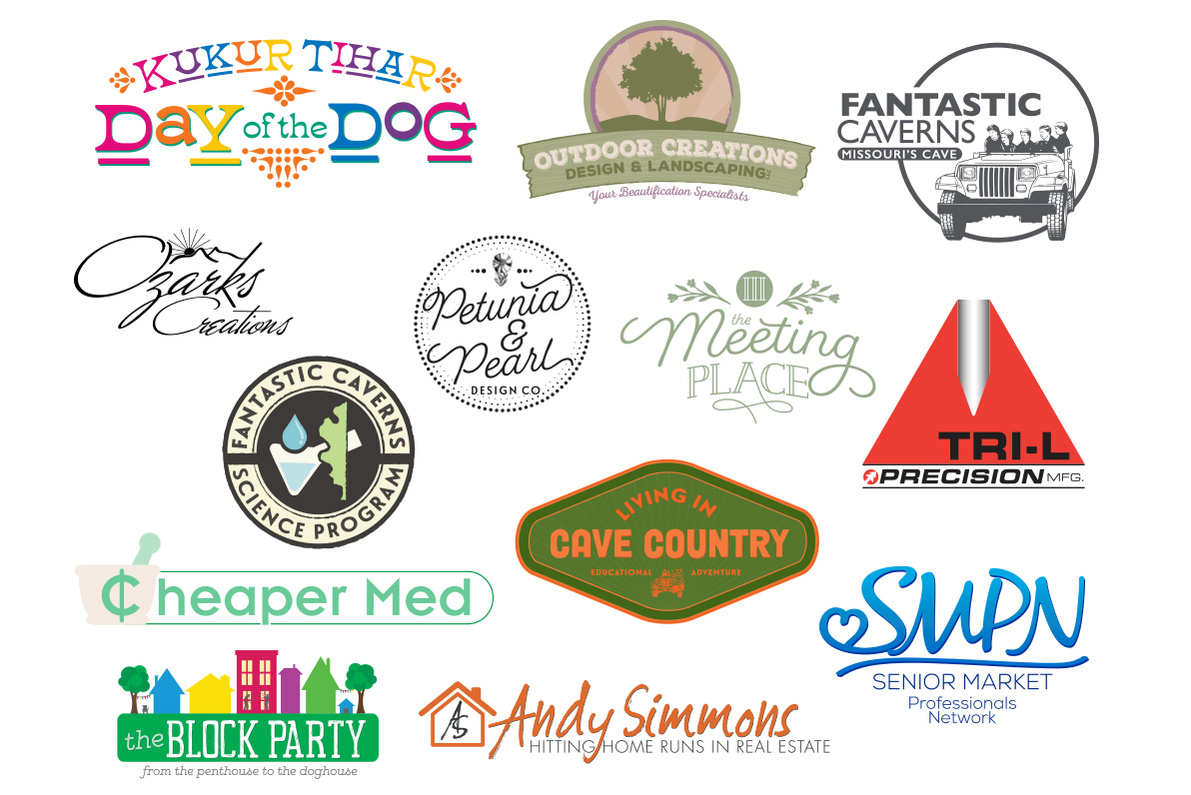 Logo design is a specialty of graphic artist April Turner. With an emphasis on eye catching design and excellent typography, these designs are the face of many small businesses and the base of a successful branding package.