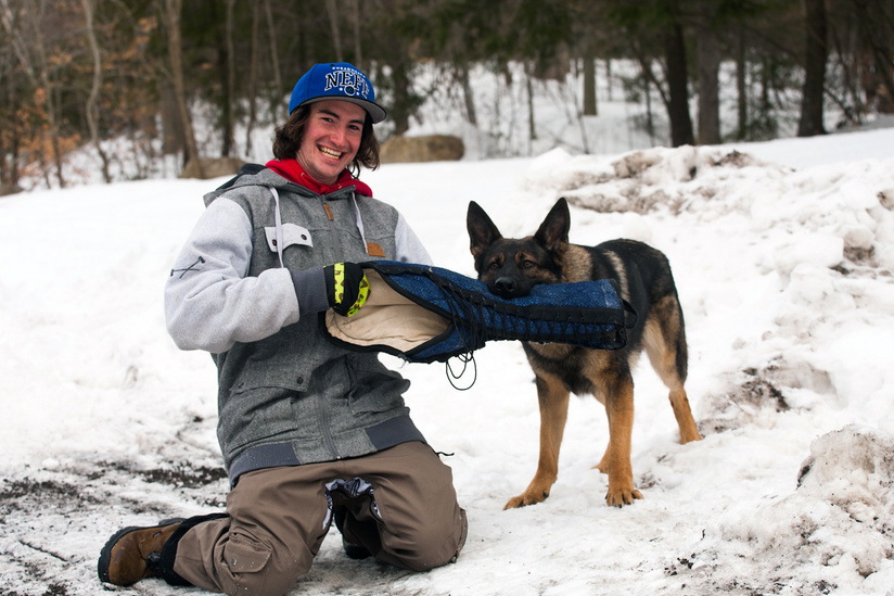 Brandon and his k-9 buddy