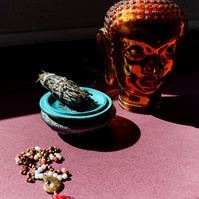 Portland Product Photographer Briana Cerezo Product Photography Portland Crystals Necklace Jewelry Photography PDX Product Photographer Lifestyle Photographer Sacred Mala Beads 
