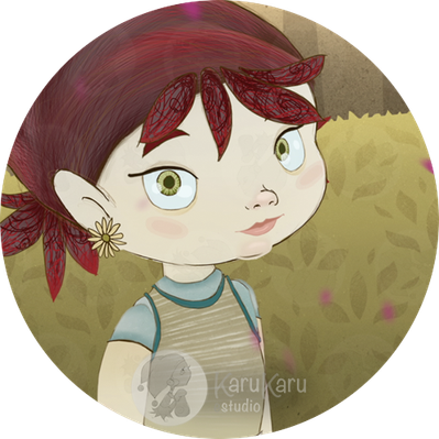 A girl looking at the camera