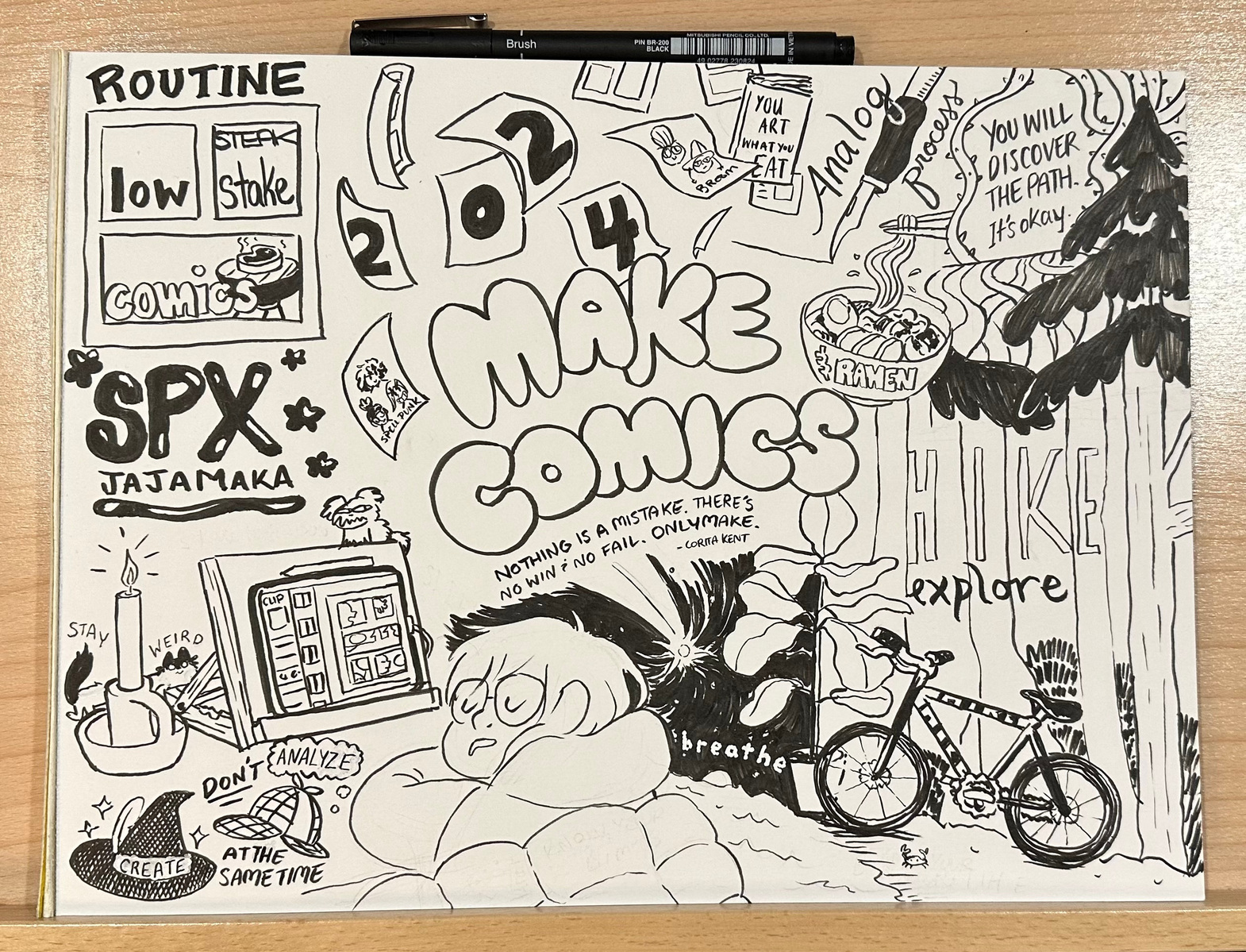 vision board by cartoonist graphic novelist