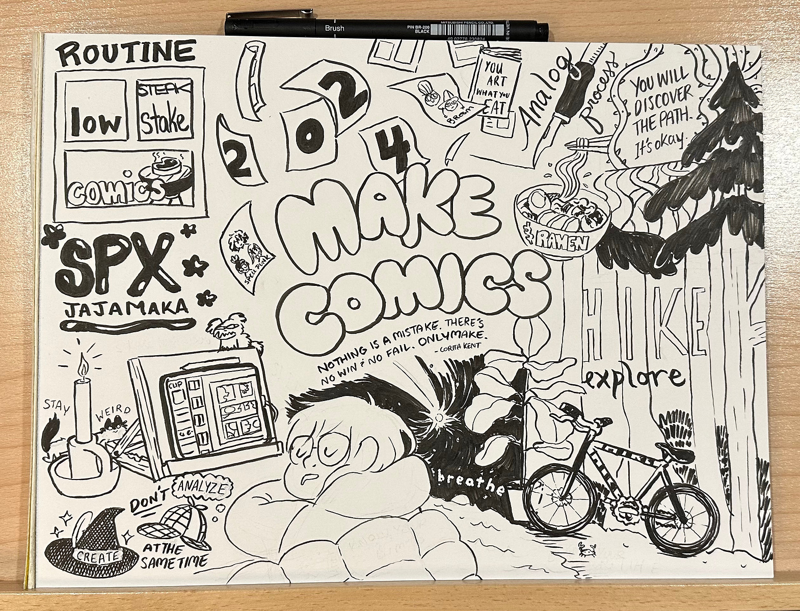 vision board by cartoonist graphic novelist