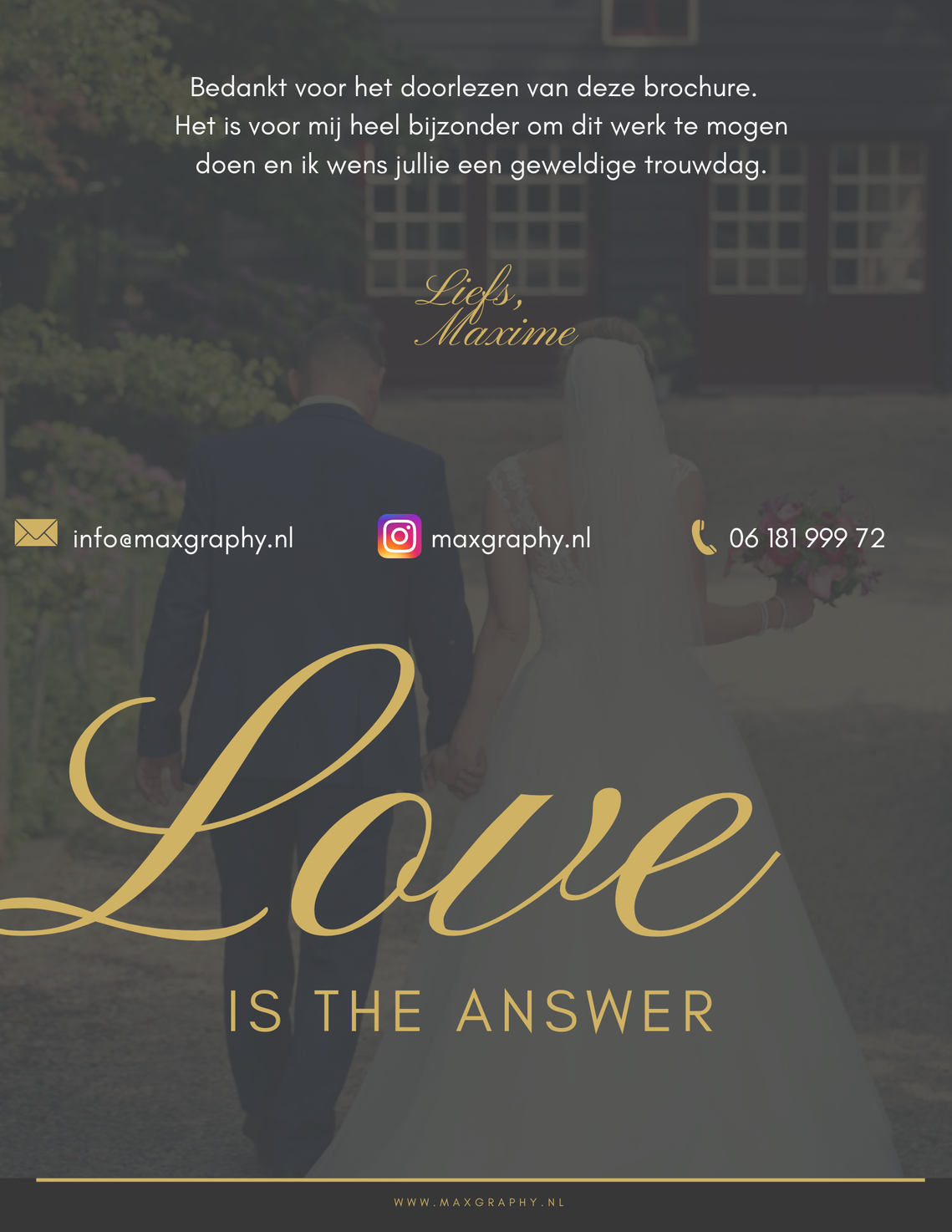 Ben je verloofd en op zoek naar een relaxte trouwfotograaf? Maxime Haak van MaxGraphy maakt spontane, ongedwongen trouwfoto's in Sliedrecht, Zuid-Holland en door heel Nederland.
