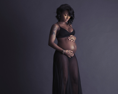 A pregnancy portrait for a new mom in washington DC